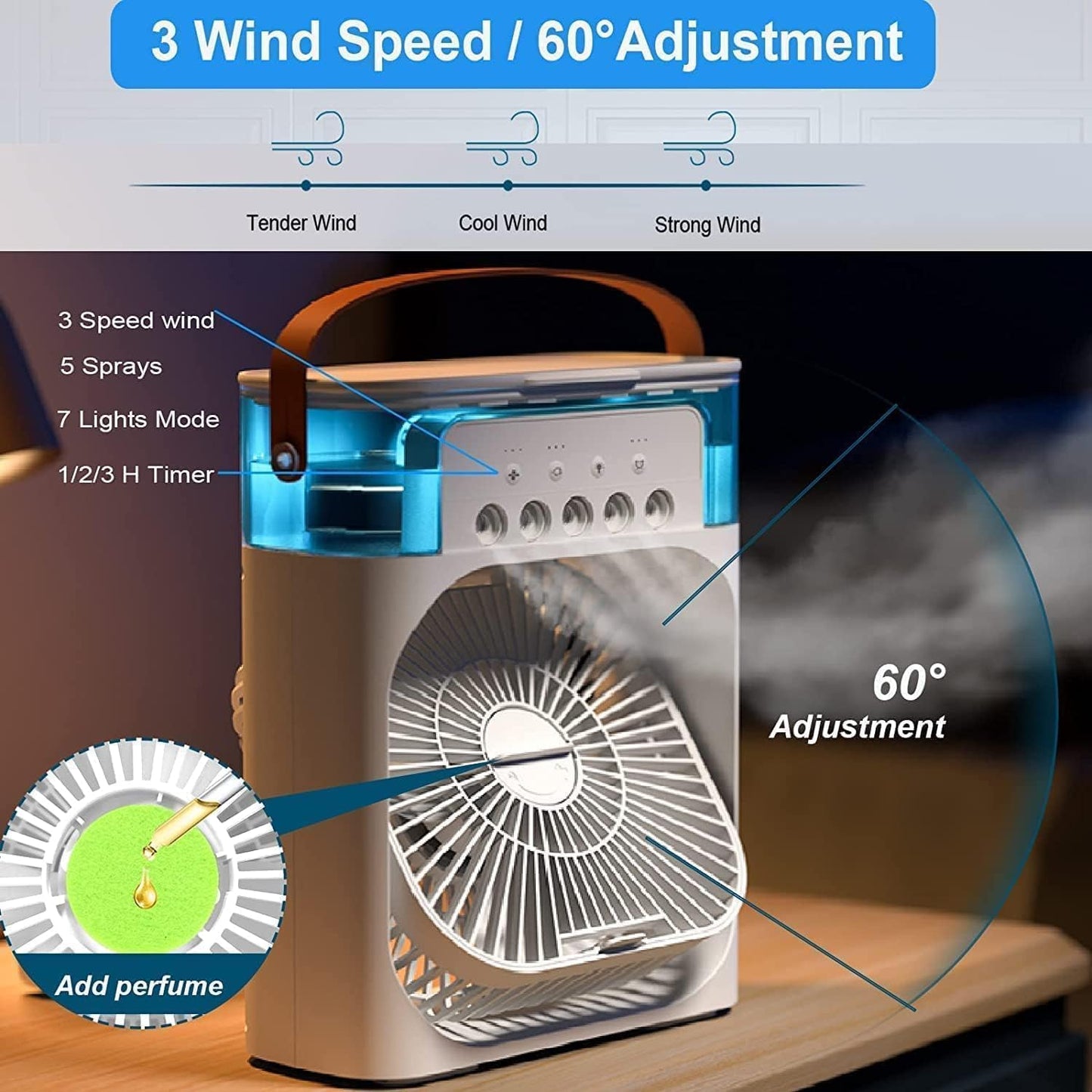 Portable Air Cooler & Mini Humidifier