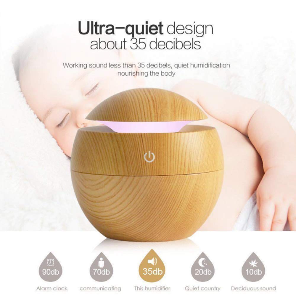 Wooden Aroma Diffuser & Cool Mist Humidifier for Home, Car & Office