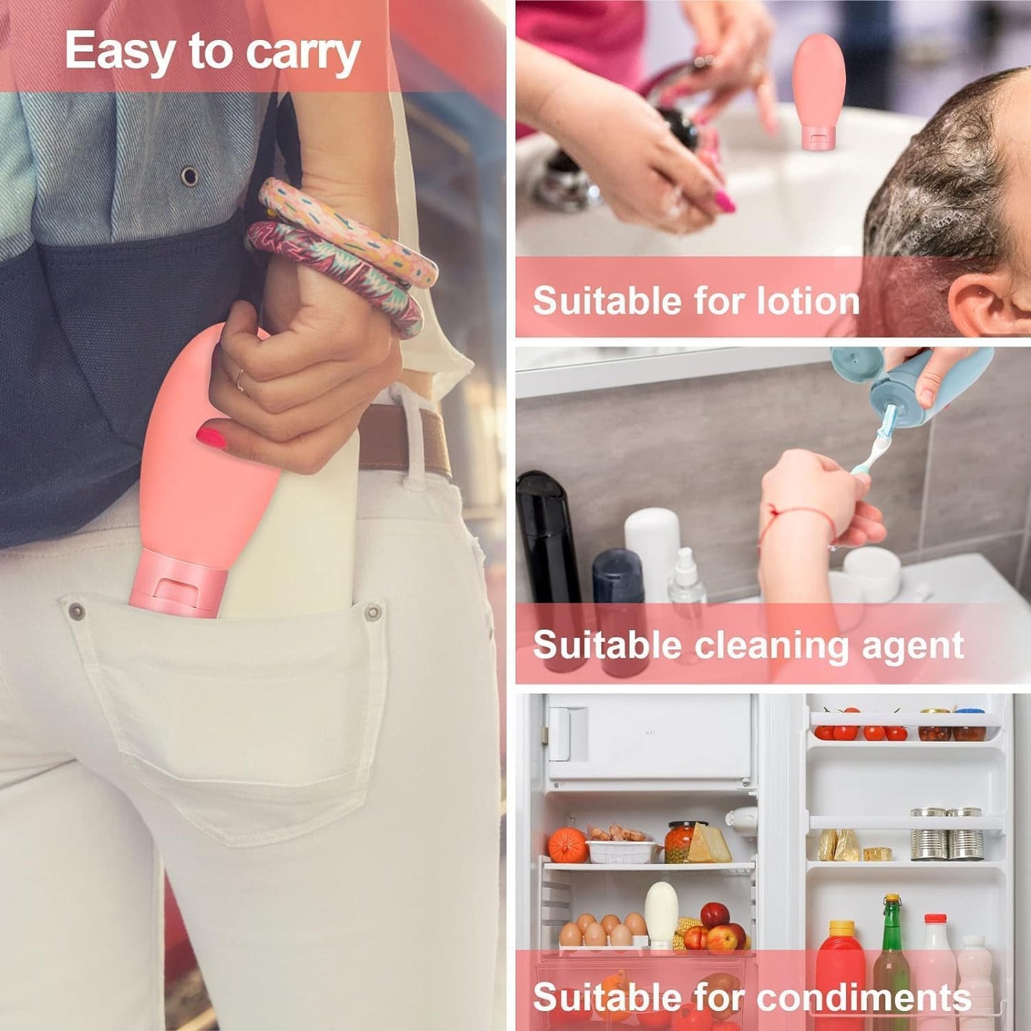 3 Pcs Travel Bottles Set, 60ML