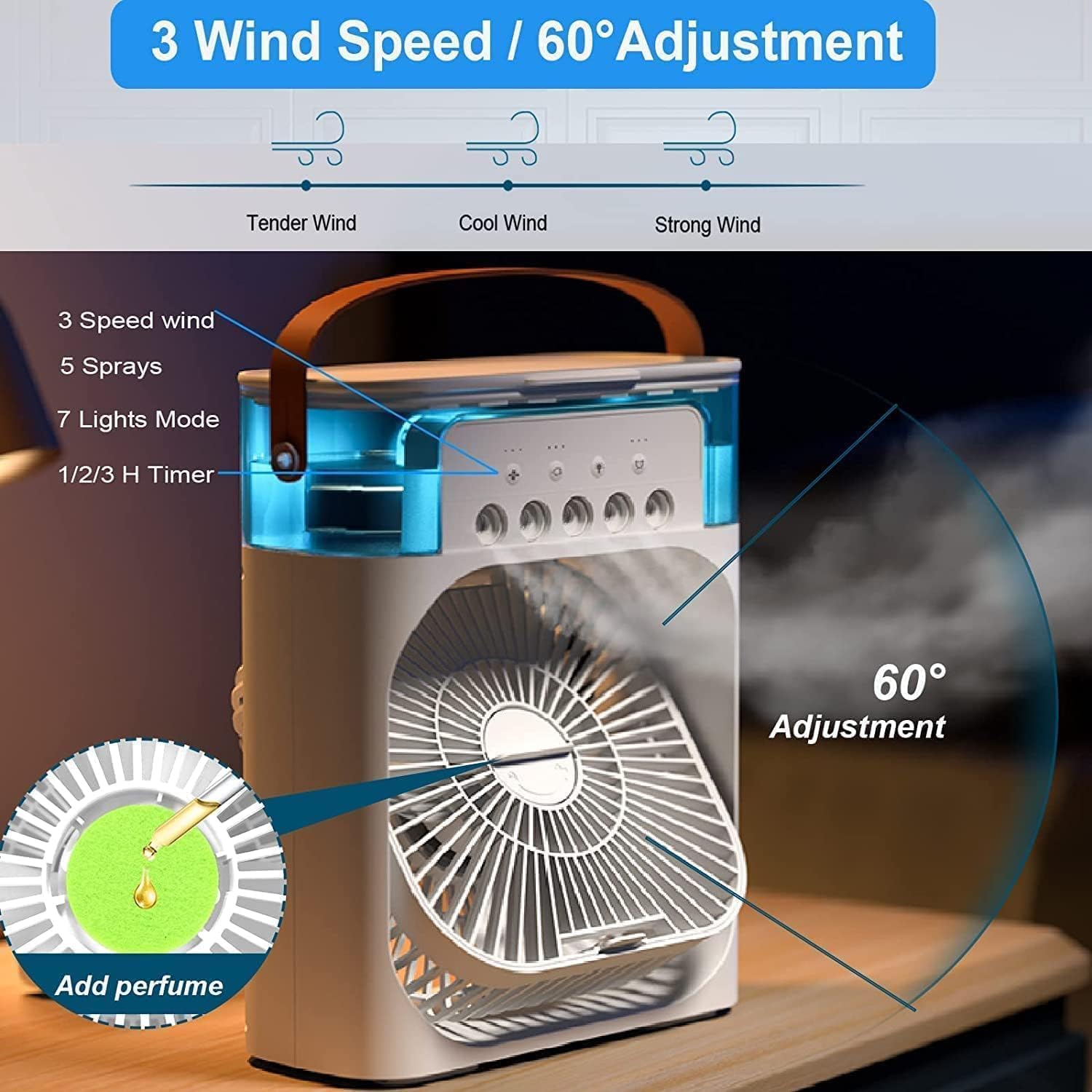 Portable Air Cooler & Mini Humidifier