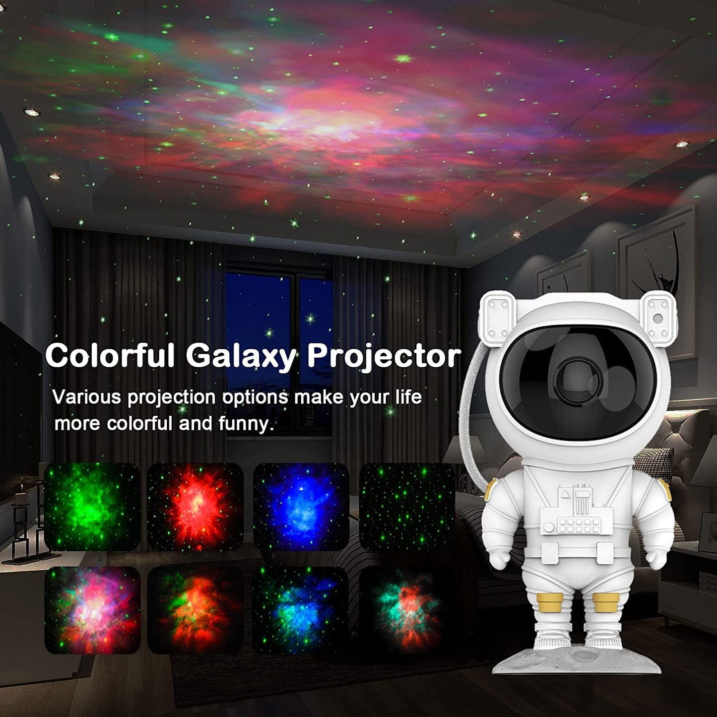 360° Adjustable Astronaut Galaxy Projector Light with Remote Control