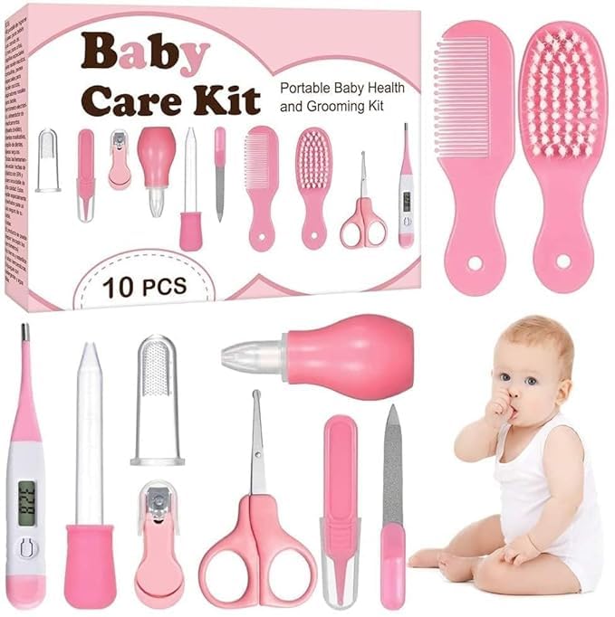 Portable Baby Grooming Kit – Essential Newborn & Toddler Care Accessories for Home & Travel (1 Set)