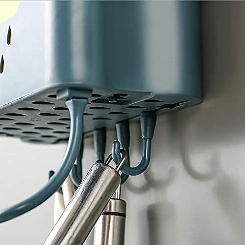 Cloud-Shaped Plastic Cutlery Holder with 4 Hooks & Towel Rack