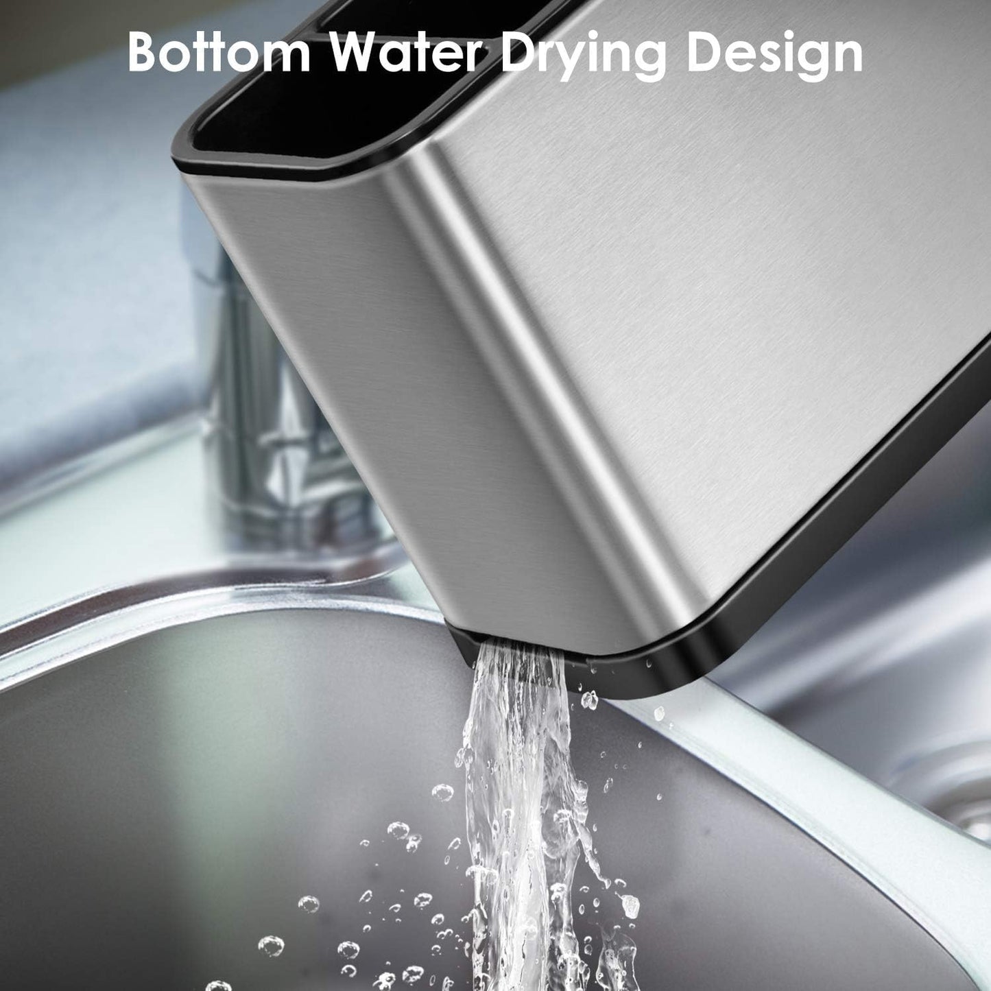 Kitchen Cutlery Organiser – 4-Compartment Countertop Stand – Ideal for Kitchen & Dining Table Storage