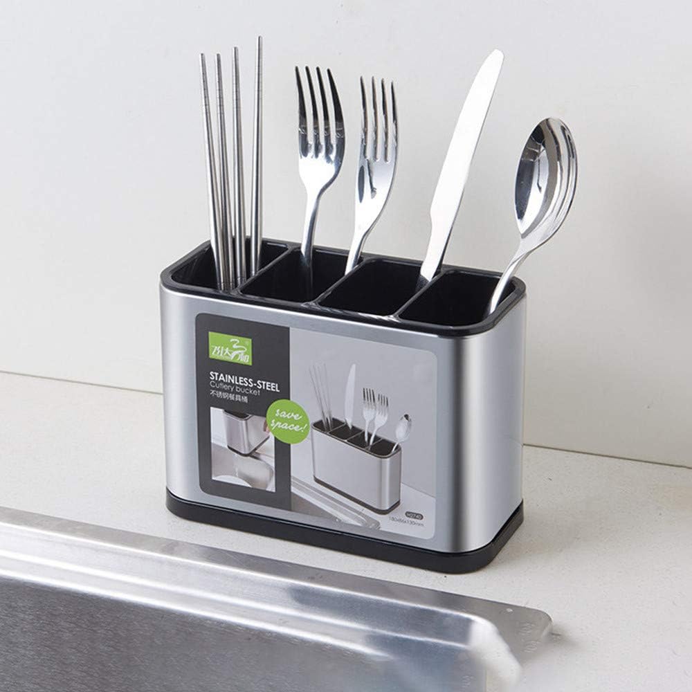 Kitchen Cutlery Organiser – 4-Compartment Countertop Stand – Ideal for Kitchen & Dining Table Storage