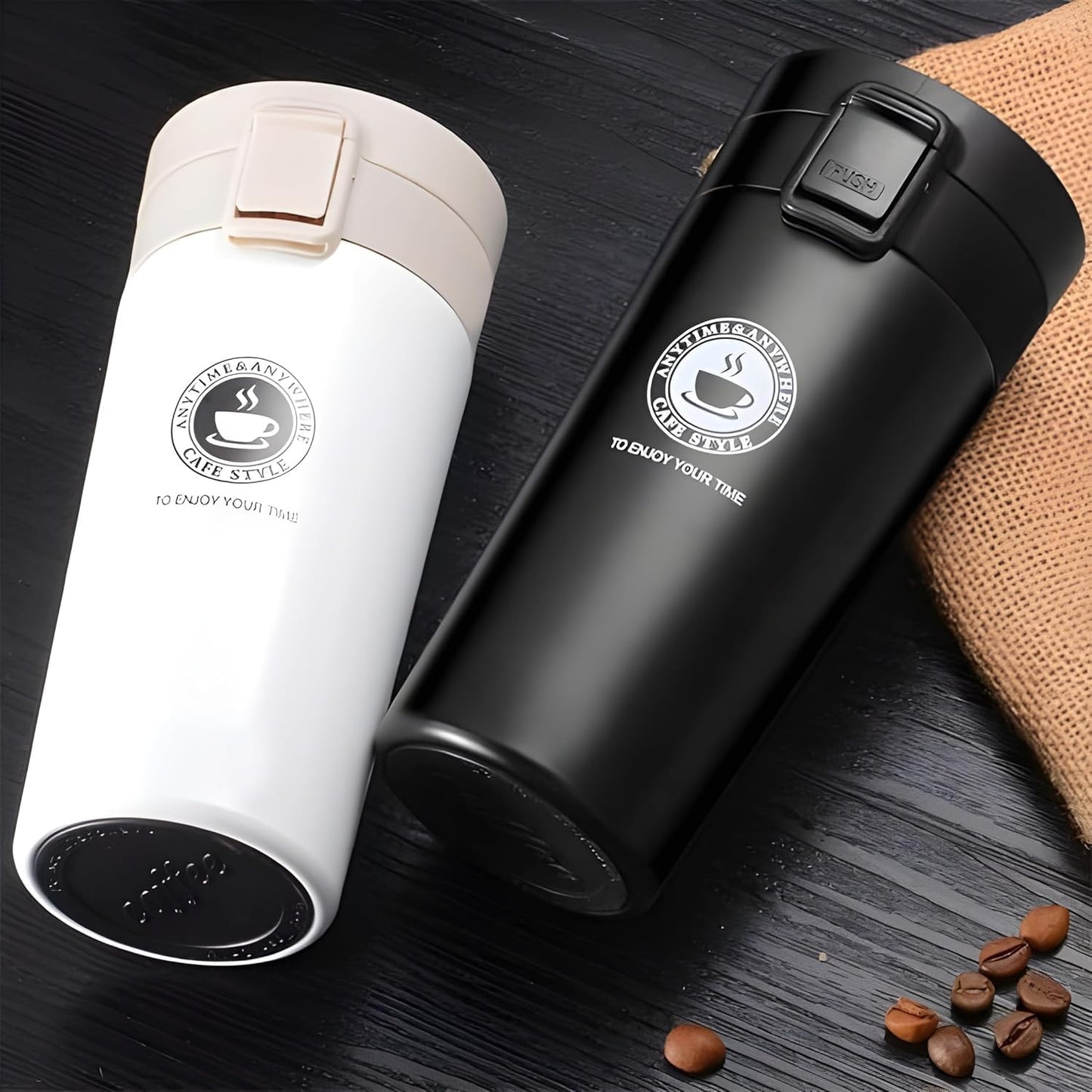 Insulated Travel Mug with Lid – Keeps Drinks Hot & Cold