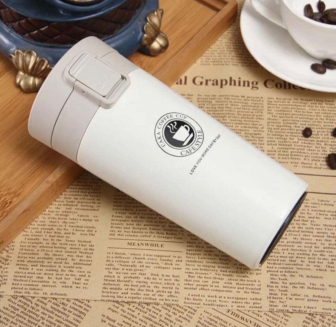 Insulated Travel Mug with Lid – Keeps Drinks Hot & Cold