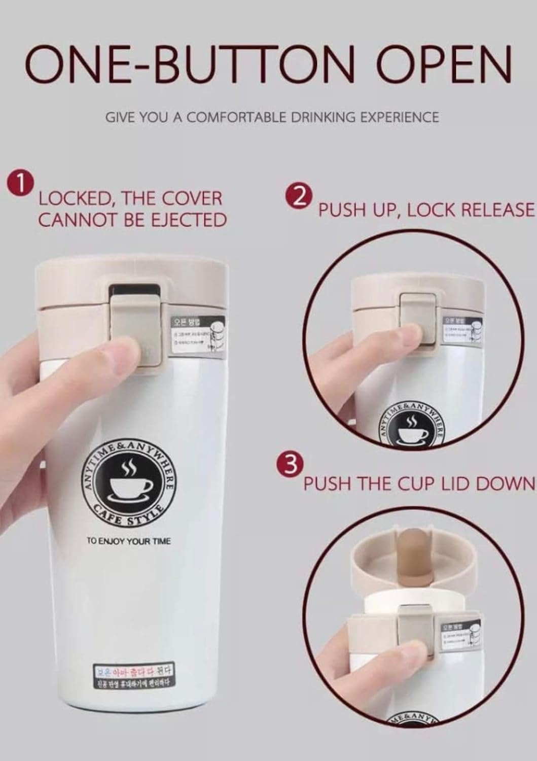 Insulated Travel Mug with Lid – Keeps Drinks Hot & Cold