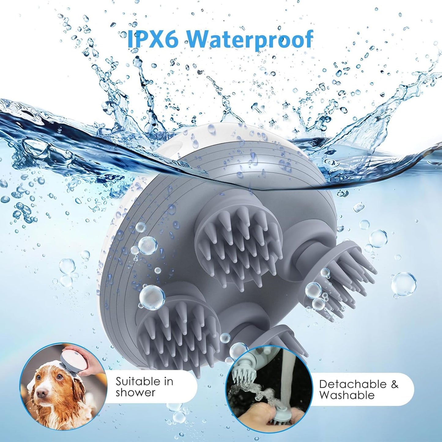 Electric Head & Scalp Massager with Red Light Therapy | Boost Hair Growth, Control Hair Fall, and Relax |