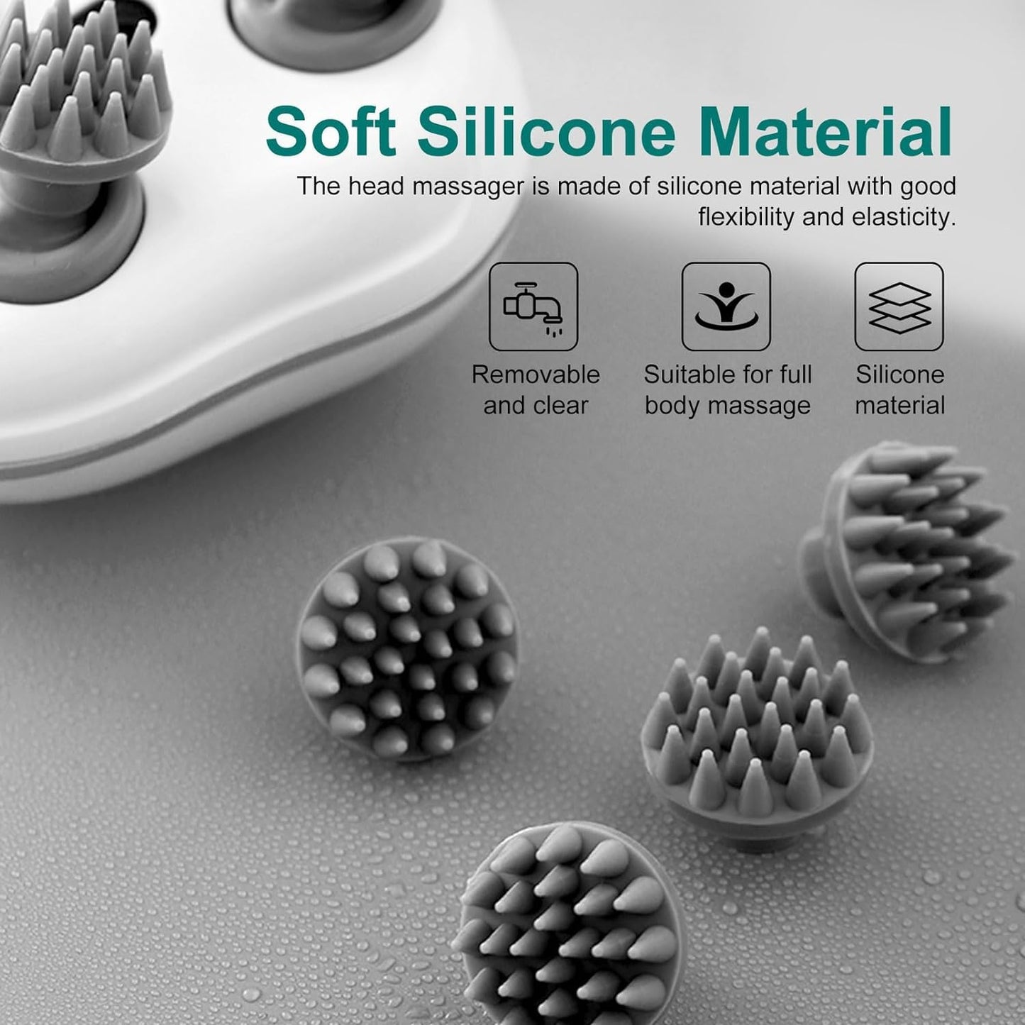 Electric Head & Scalp Massager with Red Light Therapy | Boost Hair Growth, Control Hair Fall, and Relax |