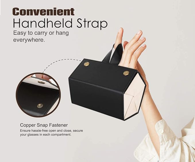 Foldable Sunglasses Organizer Case with Multiple Slots | Display Box for Men & Women |