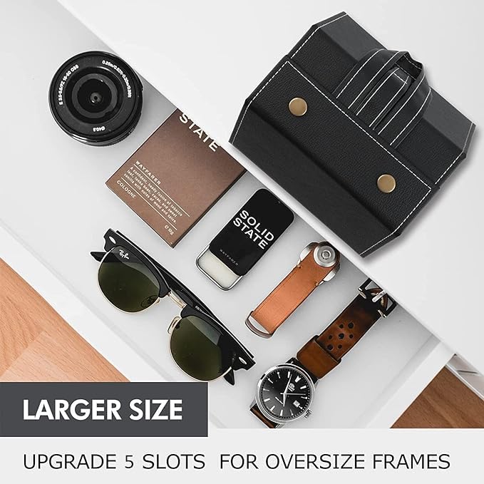Foldable Sunglasses Organizer Case with Multiple Slots | Display Box for Men & Women |