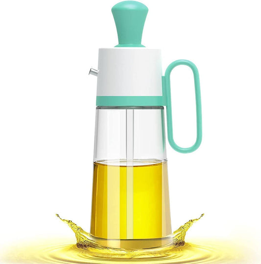 2-in-1 Glass Oil Dispenser with Silicone Brush – 630ML Kitchen