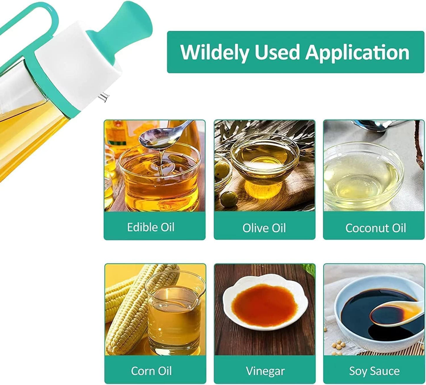 2-in-1 Glass Oil Dispenser with Silicone Brush – 630ML Kitchen