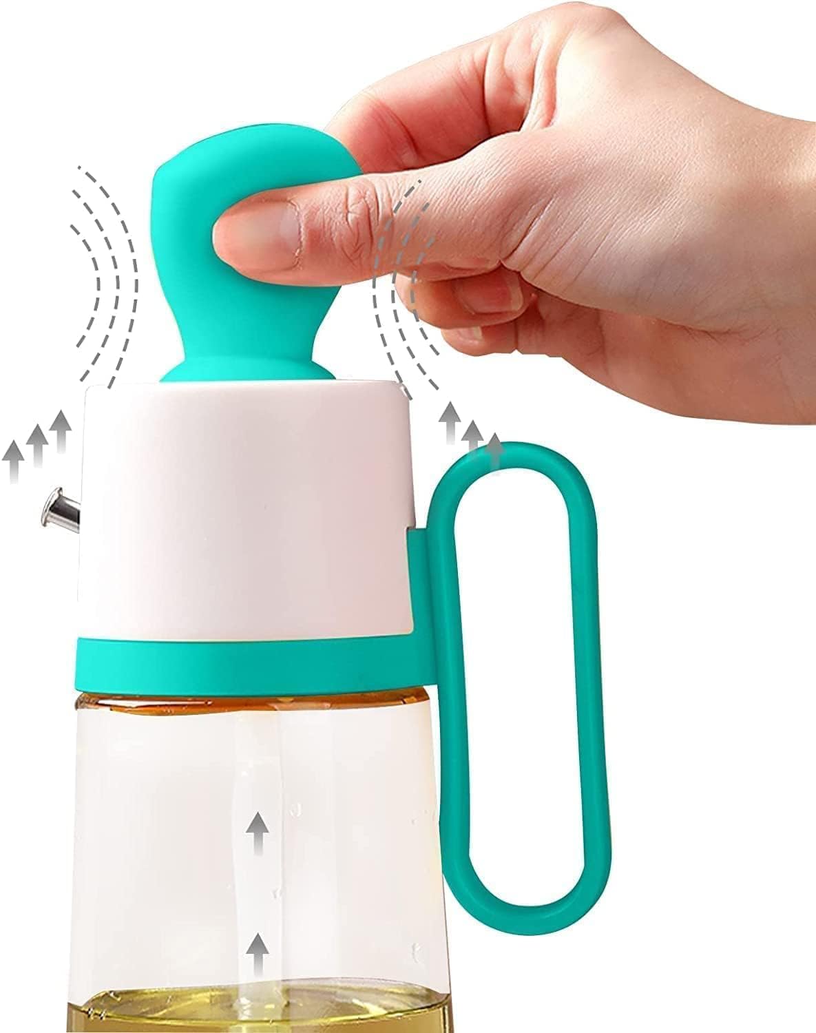 2-in-1 Glass Oil Dispenser with Silicone Brush – 630ML Kitchen