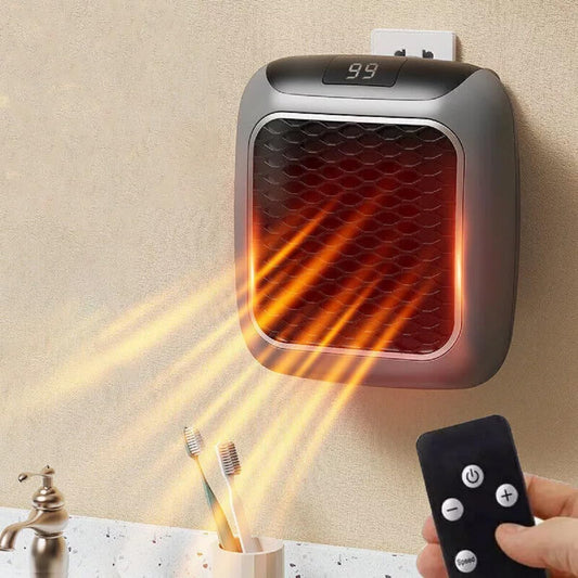 Handy Heater | Wall-Outlet Portable Heater with Remote | Mini Heater for Rooms & Offices