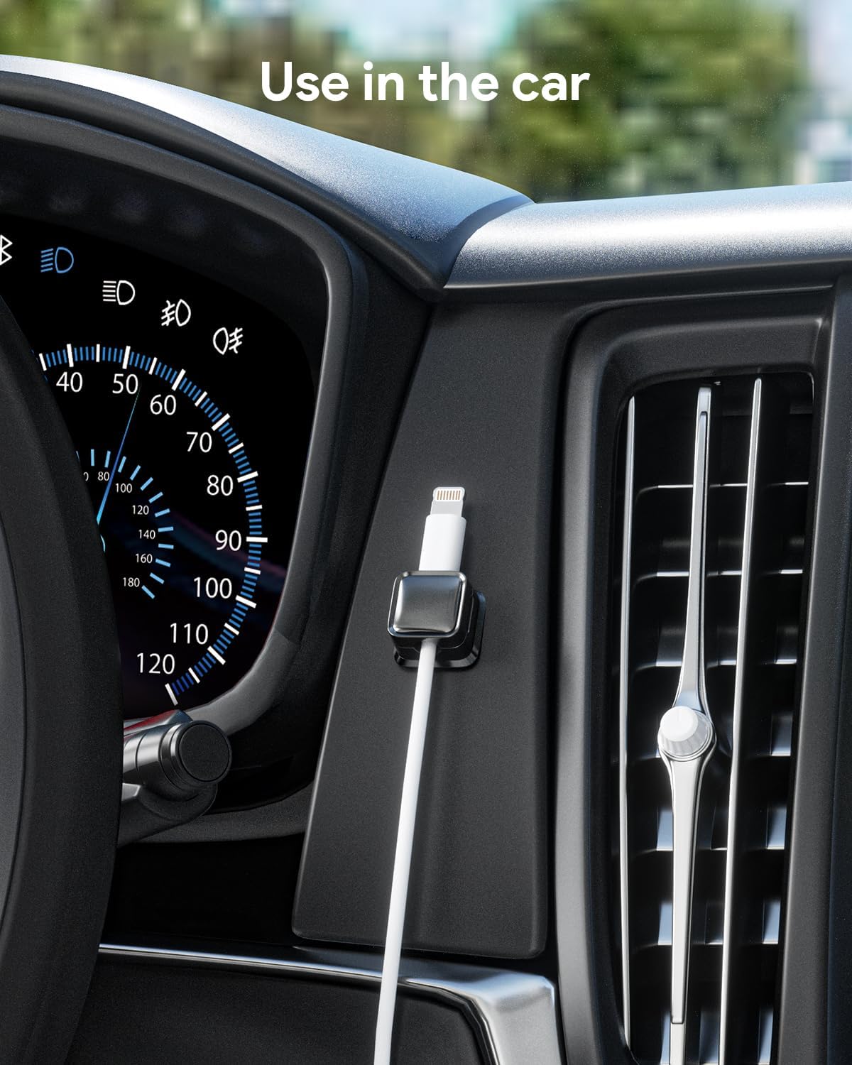 Magnetic Cable Organiser - Adhesive Cord Holder for USB, Phone Chargers, and Wires and Nightstand Cable Management