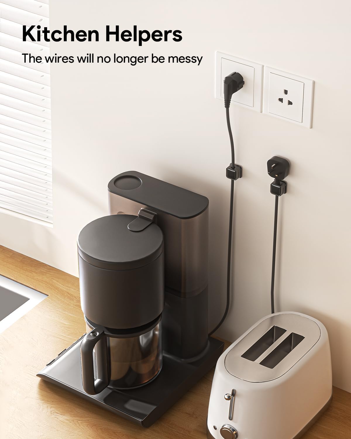 Magnetic Cable Organiser - Adhesive Cord Holder for USB, Phone Chargers, and Wires and Nightstand Cable Management