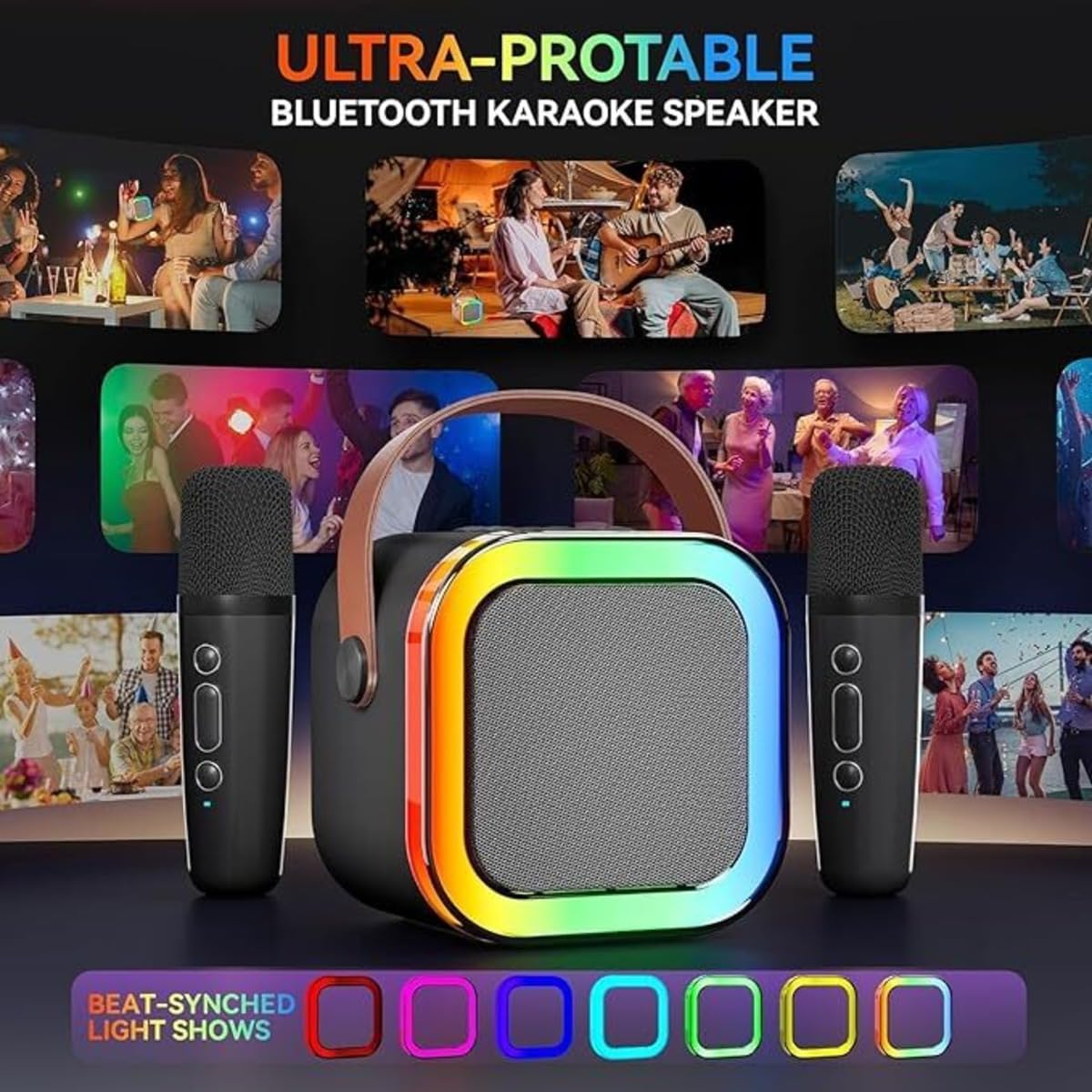 Portable Bluetooth Karaoke Mic & Speaker - Fun Gift for Kids (4-12 Years)