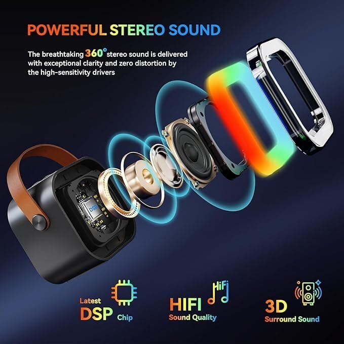 Portable Bluetooth Karaoke Mic & Speaker - Fun Gift for Kids (4-12 Years)