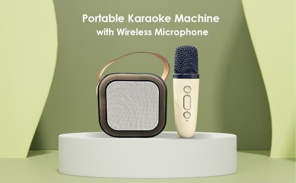 Portable Bluetooth Karaoke Mic & Speaker - Fun Gift for Kids (4-12 Years)
