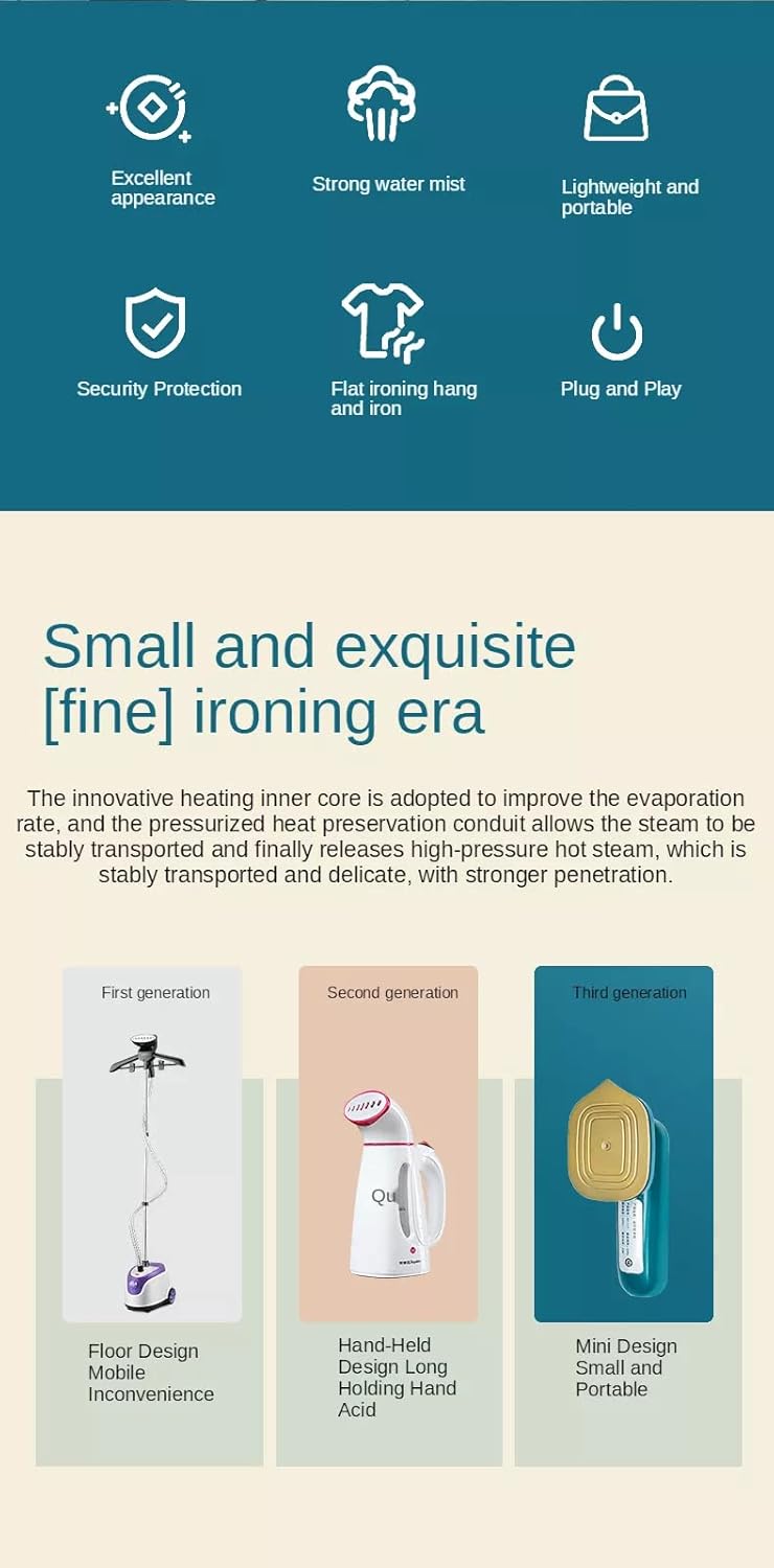 Portable Iron Travel Steamer for Clothes