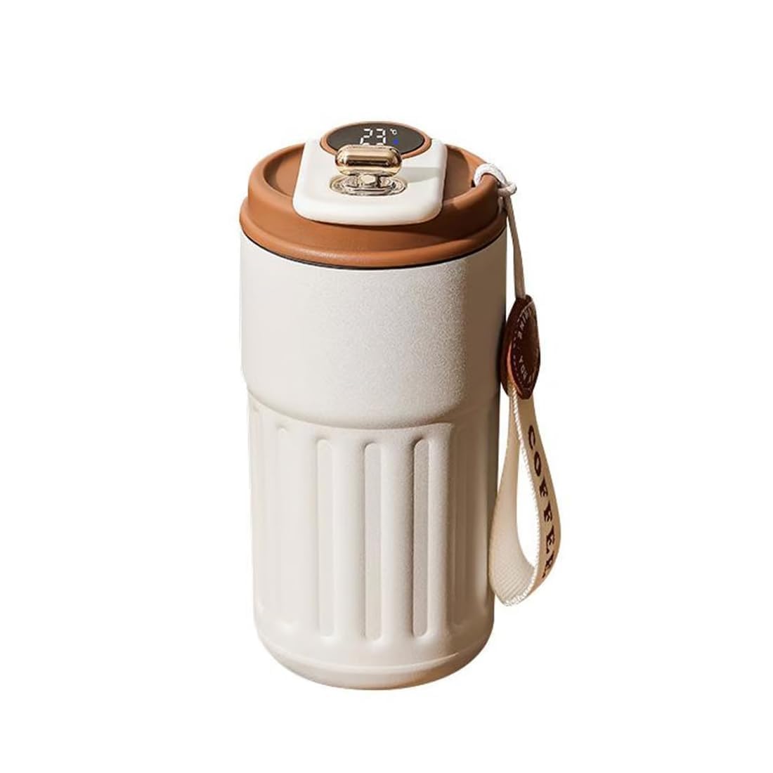 Stainless Steel Coffee Thermos with Temperature Display - 420ml