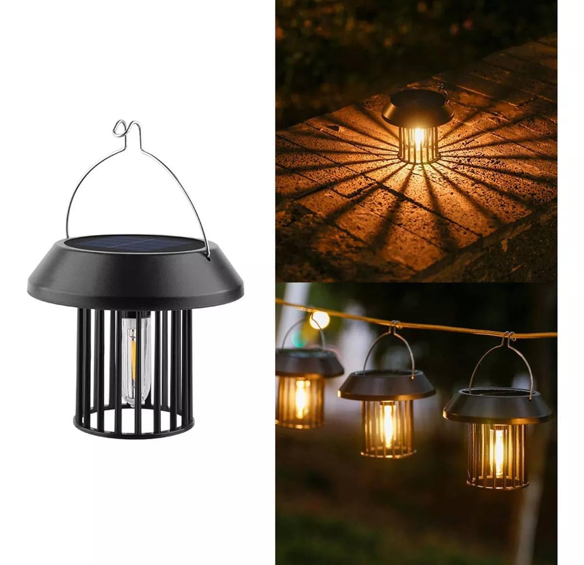 Outdoor Solar LED Lantern – Waterproof 26 LED Pillar Light for Garden, Patio & Gate (1 Pack)