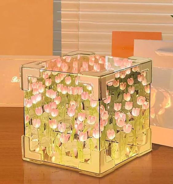 3-in-1 Tulip Mirror Night Light – Cozy Home Lamp