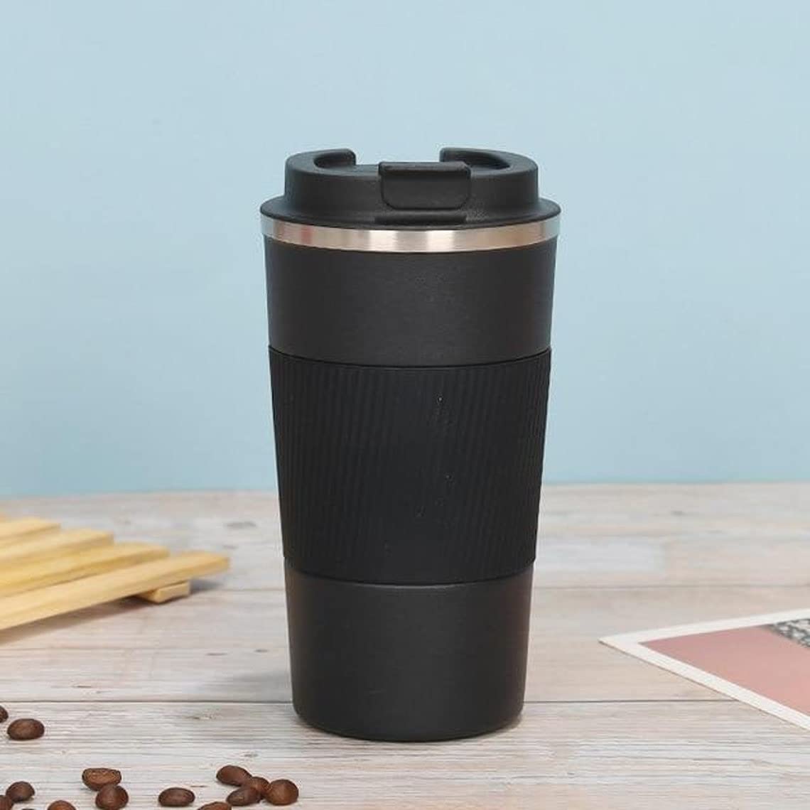 Travel Coffee Cup with Rubber Grip