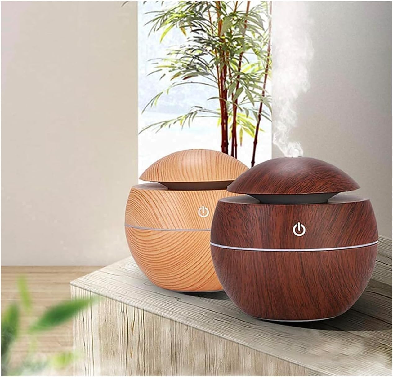 Wooden Aroma Diffuser & Cool Mist Humidifier for Home, Car & Office