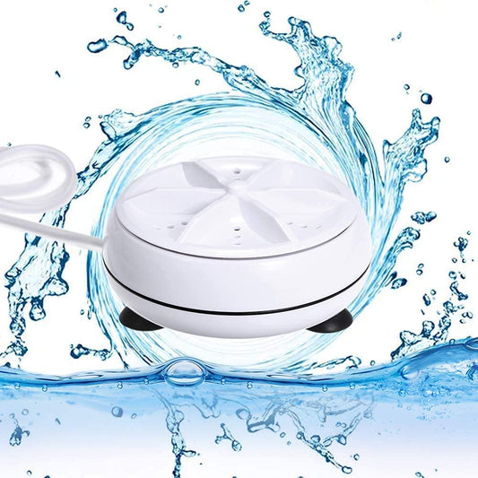 Portable Mini Turbo Washing Machine - Ultrasonic Lightweight Washer with USB Cable